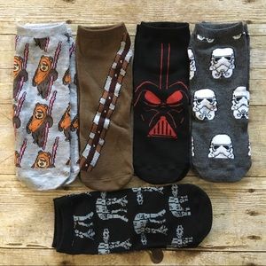 Star Wars Socks NEW set of 5 (size 6-12) NWOT
